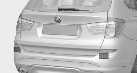 BMW X3. Radar sensors
