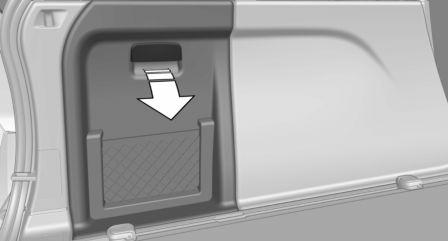 BMW X3. Left side storage compartment