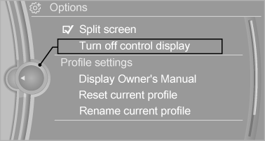 BMW X3. Control Display