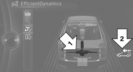 BMW X3. Indications on the Control Display