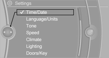 BMW X3. Setting the clock