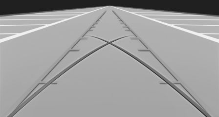 BMW X3. Parking using pathway and turning radius lines