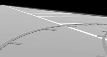 BMW X3. Parking using pathway and turning radius lines