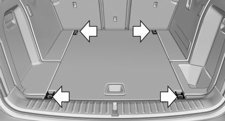 BMW X3. Lashing eyes in the trunk