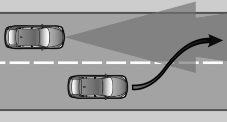 BMW X3. Swerving vehicles