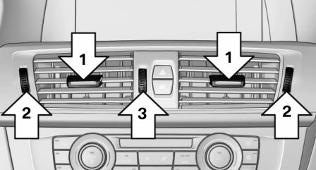 BMW X3. Front ventilation