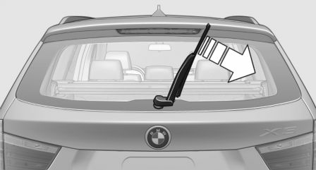 BMW X3. Rear: replacing the wiper blades